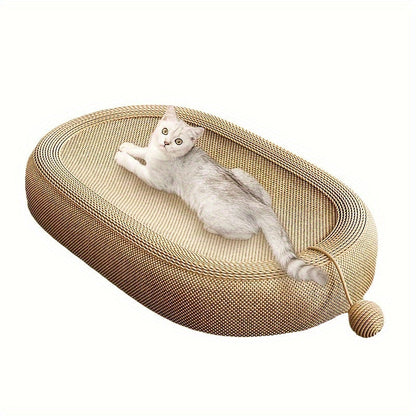 Ivory Cat Scratching Board and Bed Combo-0