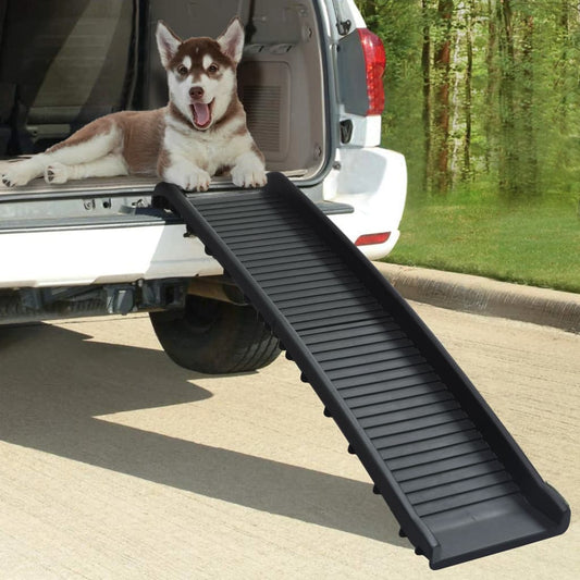 NNEVL Folding Dog Ramp Black 155.5x40x15.5 cm-0