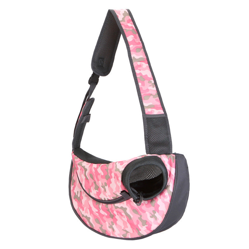 NNEDSZ Size S Pink Lightweight Single Shoulder Pet Sling Bag -  Stylish Durable Oxford Fabric Carrier-0