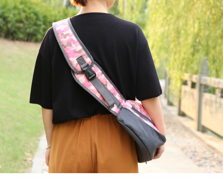 NNEDSZ Size S Pink Lightweight Single Shoulder Pet Sling Bag -  Stylish Durable Oxford Fabric Carrier-3